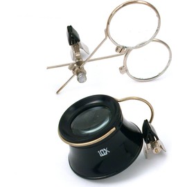 3.3X doble lupa de vidrio clip en gafas baratas herramientas