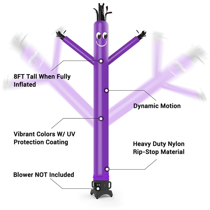 MOUNTO 8ft Inflatable Dancer Tube Man Replacement, (Blower Not Included),