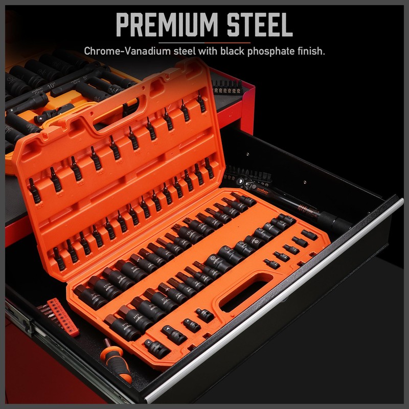 HORDSY 66-Piece Allen & Torx Bit Socket Set - S2