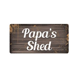 McMug - Papa's Shed - Metal Sign, Decorative Sign, 200mm x 100mm