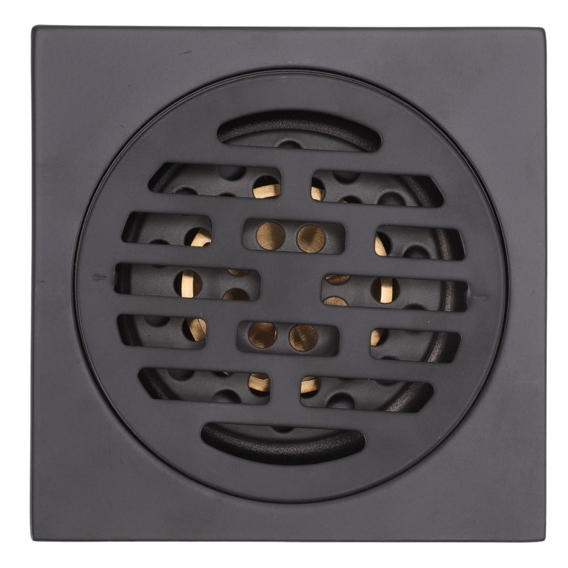 Floor Drain European Style Antique Stainless Steel and Copper Square