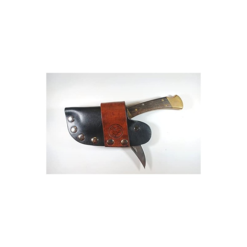 Buck 110 Quick-Draw Knife Sheath - Black/Brown Belt Loop