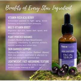 VIKINGTREAT Age Defying Skincare Gift Set, Vegan Beauty Collection with Acai Berry, 4-Piece Set with Day Cream, Night Cream, Eye Cream, Facial Serum and Gift Bag