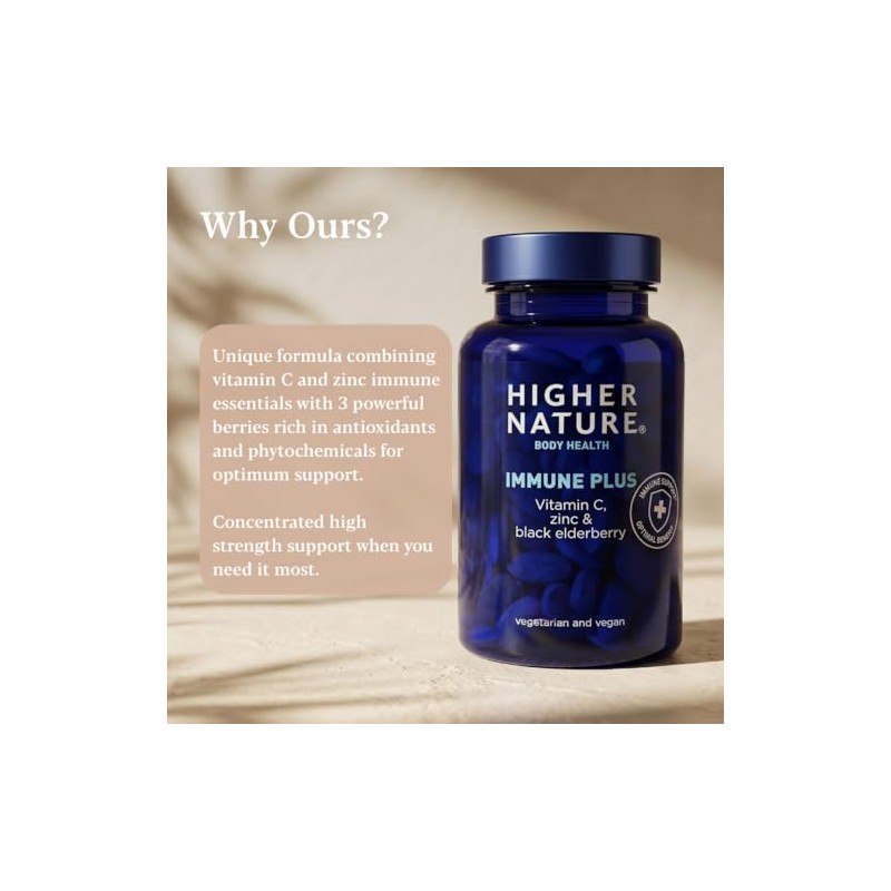 Higher Nature Immune Plus - Vitamin C with Zinc -