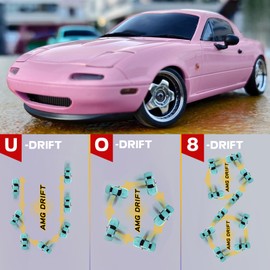 LDRC 1804 RC Drift Car RTR 1/18 Mazda MX-5 Mini Racer 2.4G RWD Gyro LED Light On-Road Remote Control Drifting Racing Vehicles Models for Adults