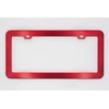 Creathome 201 Stainless Steel License Plate Frames with Shining Red