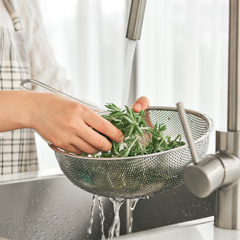 Queensense stainless steel tray punching fruit scooper 21cm / 퀸센스