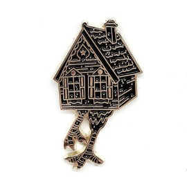 Witch Pin Baba Yaga Enamel Pin - Gothic Series - Enamel Lapel Pin - Plated Badge for Clothing, Bags, and Lanyards