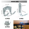 Wkmamo Pack of 21 Garden Tool Holder Hooks, Tool Holder