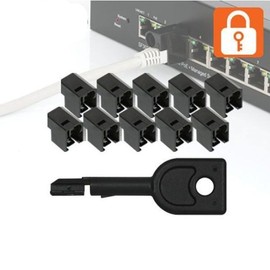 Secure RJ45 Port Lock & Anti-Theft Device Blue