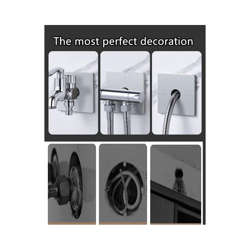 Wall Split Square Shower Arm Flange Escutcheon Plate Cover for
