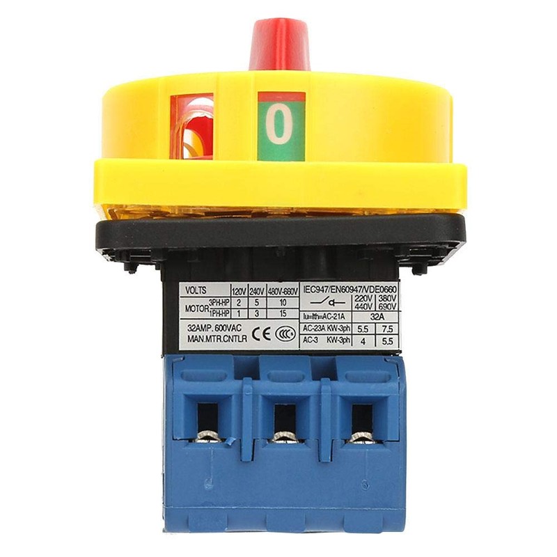Load Circuit Breaker Switch, Rotary Cam Changeover Switch, 3 Phase