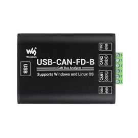 Waveshare Industrial Grade CAN/CAN FD Bus Data Analyzer, USB to CAN FD Adapter, CAN/CAN FD Bus Communication Interface Card, CAN/CAN FD Protocol Data Analyzer, Support Windows and Linux