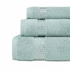 Sparkles Home Stripe 3 Piece Towel Set, 100% Turkish Cotton,