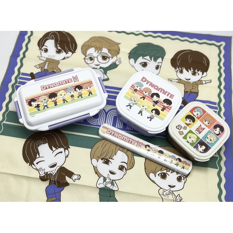 OSK BTS TinyTAN Pull Lid Chopsticks Case Set, Made in