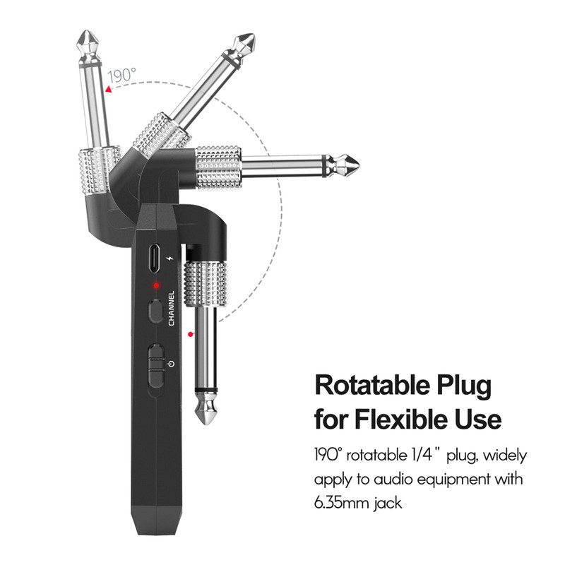 M-VAVE WP-5G Wireless 5.8G Guitar System Rechargeable Audio Transmitter and