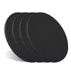 Trivets for Hot Dishes, Silicone Tivets (4, 4 Pack Black