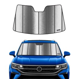 Pigenius Windshield Sun Shade for 2022 2023 2024 Volkswagen Taos Front Window Sunshade - Metallic