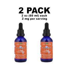 Eidon Ionic Minerals, Lithium, 2 PACK, Liquid Concentrate, 2 oz (60 ml) each