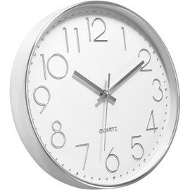 Foxtop Modern, Quartz, Silent, Wall Clock / Silent Sweeping Second Hand Without Ticking