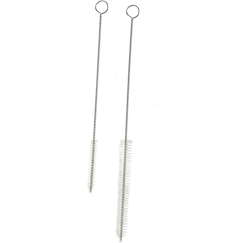 Juvale Stainless Steel Straw Cleaner Brush Set - Extra Thin