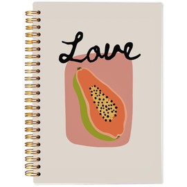 Ecezatik Fruit of the Spirit Love Papaya Notebook Journal, Christian Notebook Journal, Inspirational Christian Gifts for Women, Cute Office Supplies, Spiral Notebook 5.5x8.3