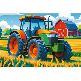 Trefl - Agricultural Vehicle - Puzzle 60 Pieces - Colourful Puzzle with Vehicles, Creative Entertainment, Fun for Children from 4 Years