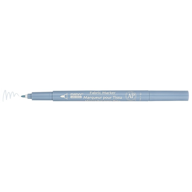 Uchida 522-C-37 Marvy Fine Point Fabric Marker, Cool Light Grey