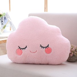 TRAVELKNOT Cuddly Cushion Cloud Pink Decorative Cushion Cloud-shaped Plush Cuddly Toy Fluffy Plush Toy Child Bedroom Decor Christmas Birthday Gift 30 x 45 cm