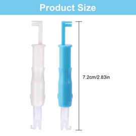 BRIOTA 2Pcs Machine Needle Inserter & Threader, Sewing Machine Needle Threader – Automatic Needle Inserter for Hand & Overlocker Sewing (Blue & White)