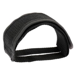 Adjustable Pedal Straps for Kids - 1 Pair for Bicycle or Foot Pedals (Black)