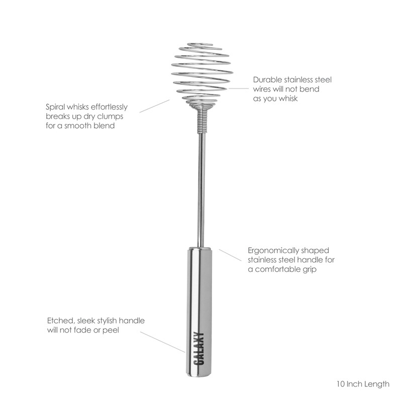 Tovolo 10" Stainless Steel Spring Galaxy Coil Whisk for Mixing,