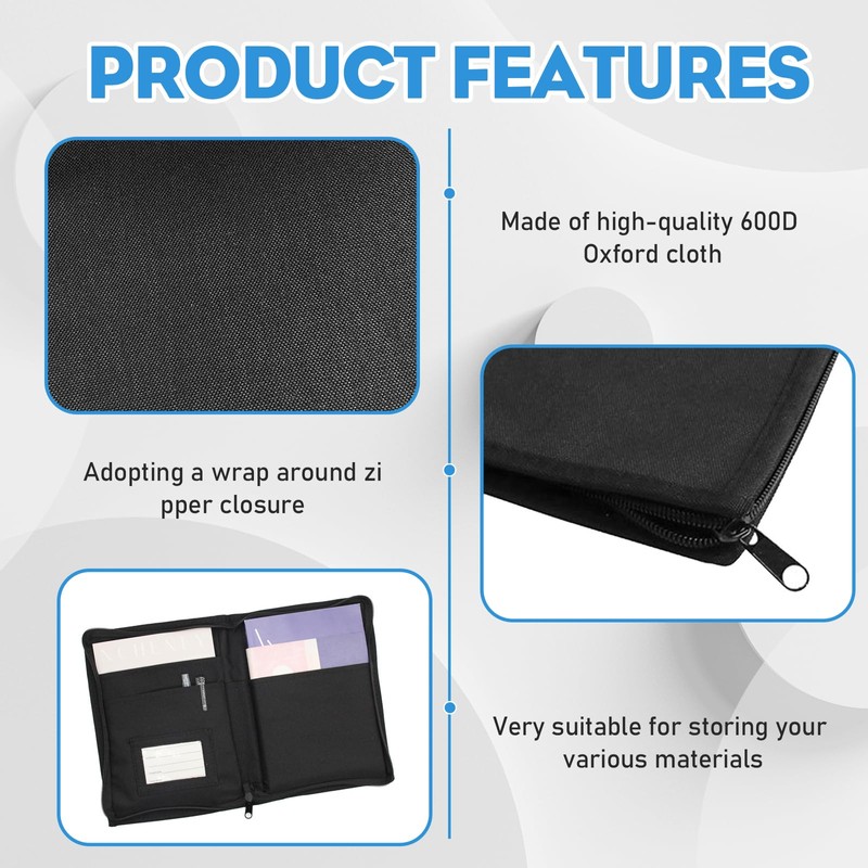 JRYGAC Vehicle Folder, Multiple Pockets, Board Folder, Car, Vehicle Document