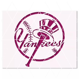 Unbranded Yankees Stencil – Reusable & Durable – 10 Mil High Quality Mylar - 7x5.5 sheet