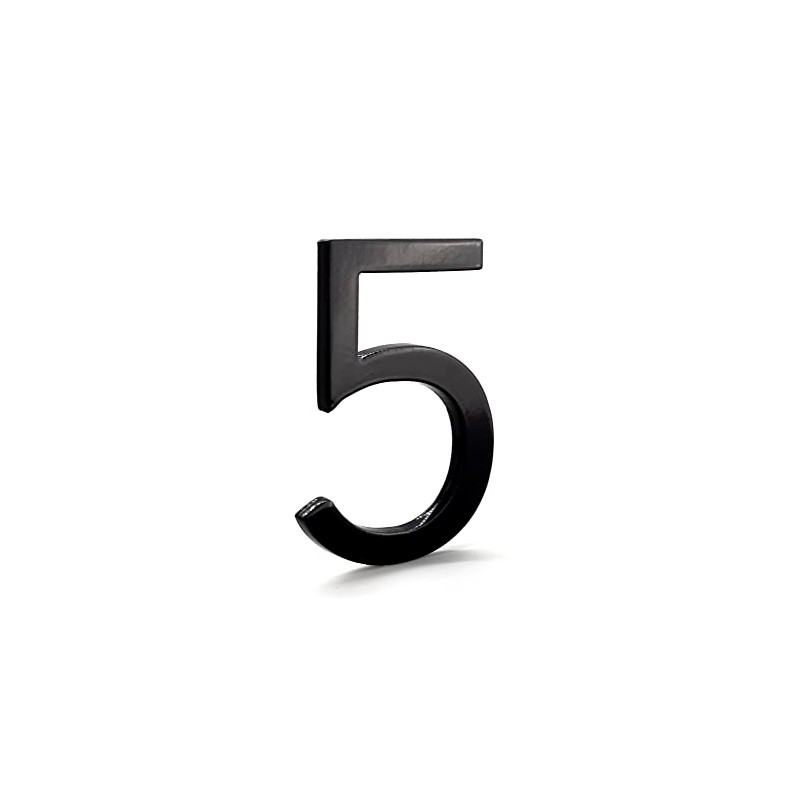 Montague Metal Products MHN-08-F-BK1-5 Floating House Number, 8" x 6"