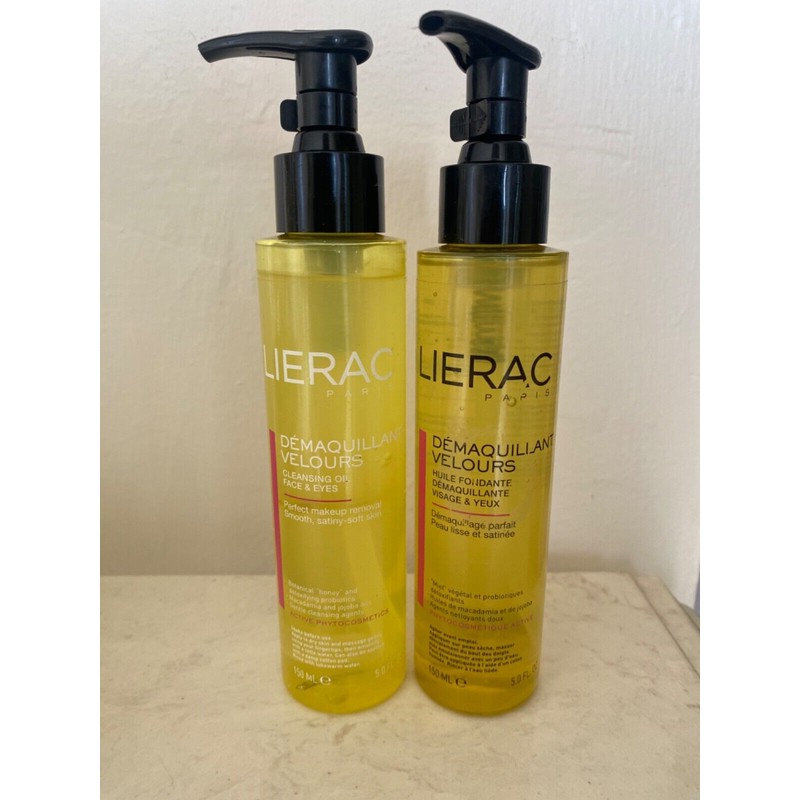 LIERAC LOT 5 Lierac Velours Cleansing Oils Face/Eye Cleanser-Makeu