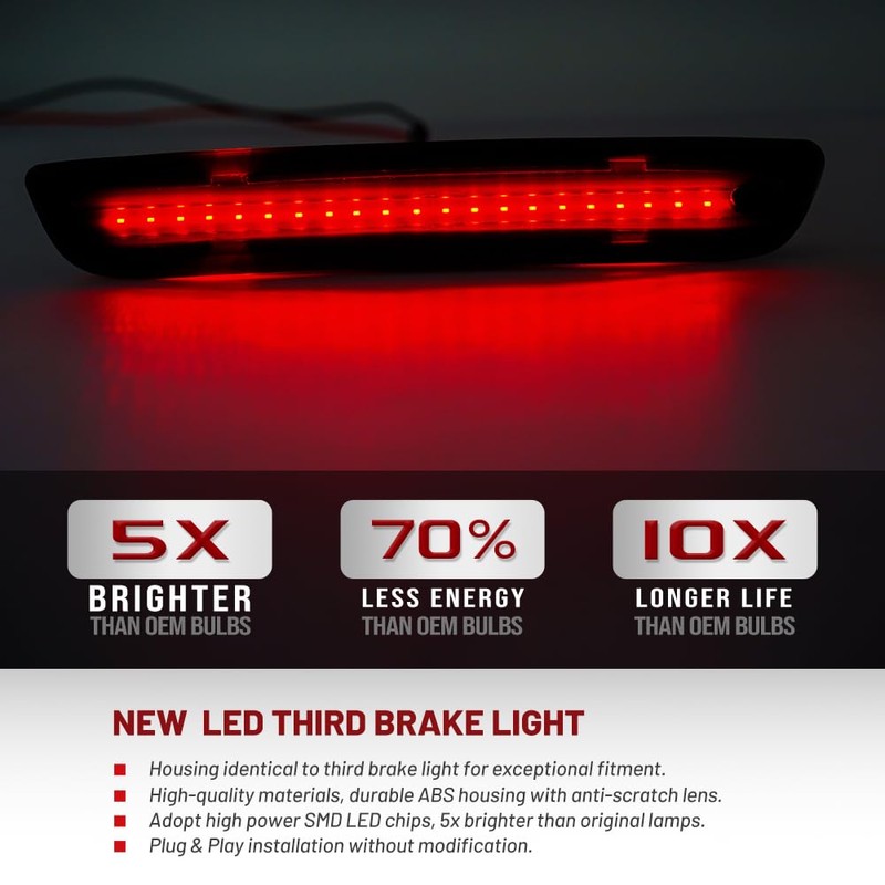 NSLUMO LED Third Brake Light, Tail Light for Citr.oen C1,