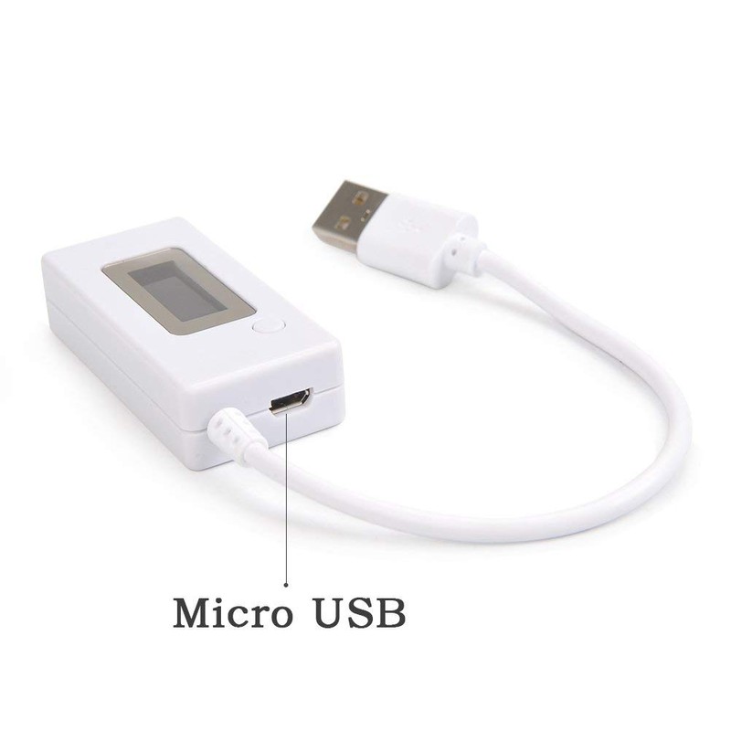 ARCELI White Tail LCD Backlight LCD Digital Display USB Ammeter