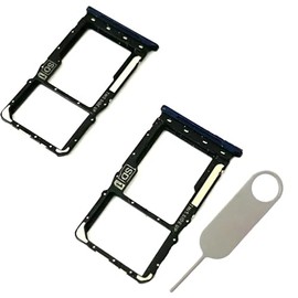 2X Micro SD SIM Card Tray Slot Holder Parts Replacement for Motorola Moto G Play 2023 XT2271 XT2271-5 with Eject Pin (Navy Blue)