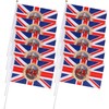 TRIXES Pack of 10 King Charles III Coronation 2023 Waving