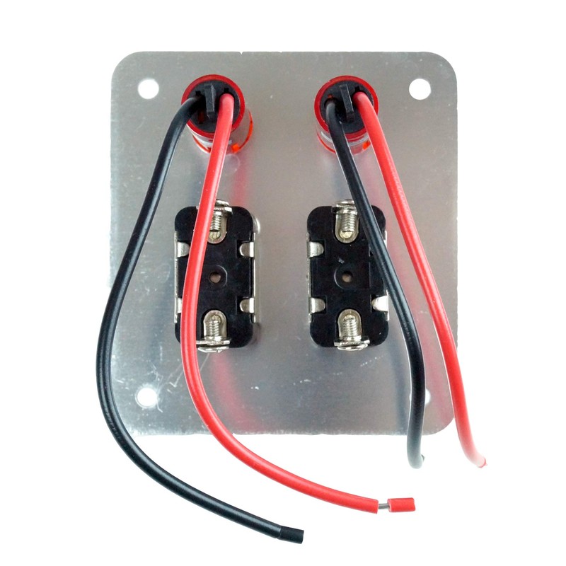 2 Rows Safety Cover Toggle Switch with Red Indicator Light