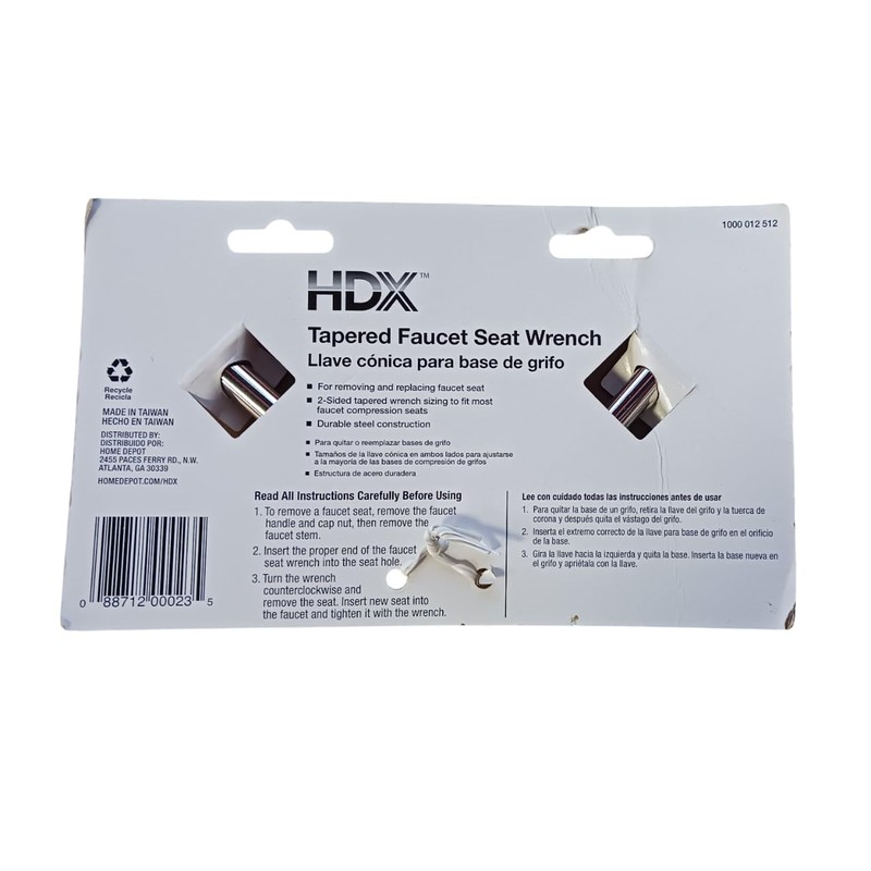 HDX Tapered Faucet Seat Wrench
