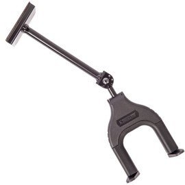 Kinsman KWH8 Auto Lock Slatwall Long Guitar Hanger, Black