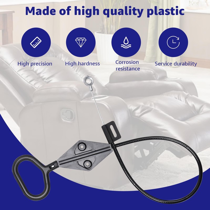 Sousery Recliner Cable D Ring Handle Recliner Release Cable Compatible