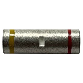 100 Pcs Non-Insulated 8-6 Gauge Step Down Butt Connectors - Pure Copper for Corrosion Resistance & Strong Crimps for Uninsulated Wire Splice Connectors - Made in USA with All-American Materials