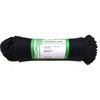 (#8) 1/4" X 100' Black Cotton Solid Braided Theatrical Sash