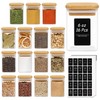 ComSaf 16Pcs Glass Spice Jars with Bamboo Lid, 6oz Airtight