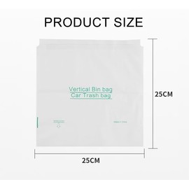 Car Trash Bin, 20pcs Car Trash Can with Lid, 25cm x 25cm HDPE Leak-Proof Vehicle Garbage Bag, Portable Car Trash Bin for Car, Truck, RV, and Office Use