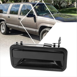 PM PERFORMOTOR Rear Left Driver Side Door Pull Handle Compatible with 92-98 Chevy GMC C/K 1500-3500 S10 Crew Cab,Smooth Black