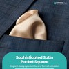 Trimming Shop Men’s Satin Pocket Square Handkerchief – Solid Colour